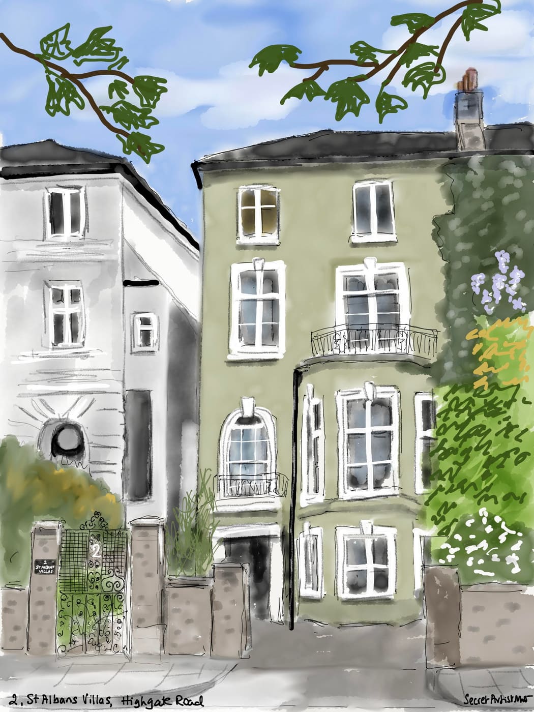 2 St Albans Villas. Paul Robeson stayed here while in London