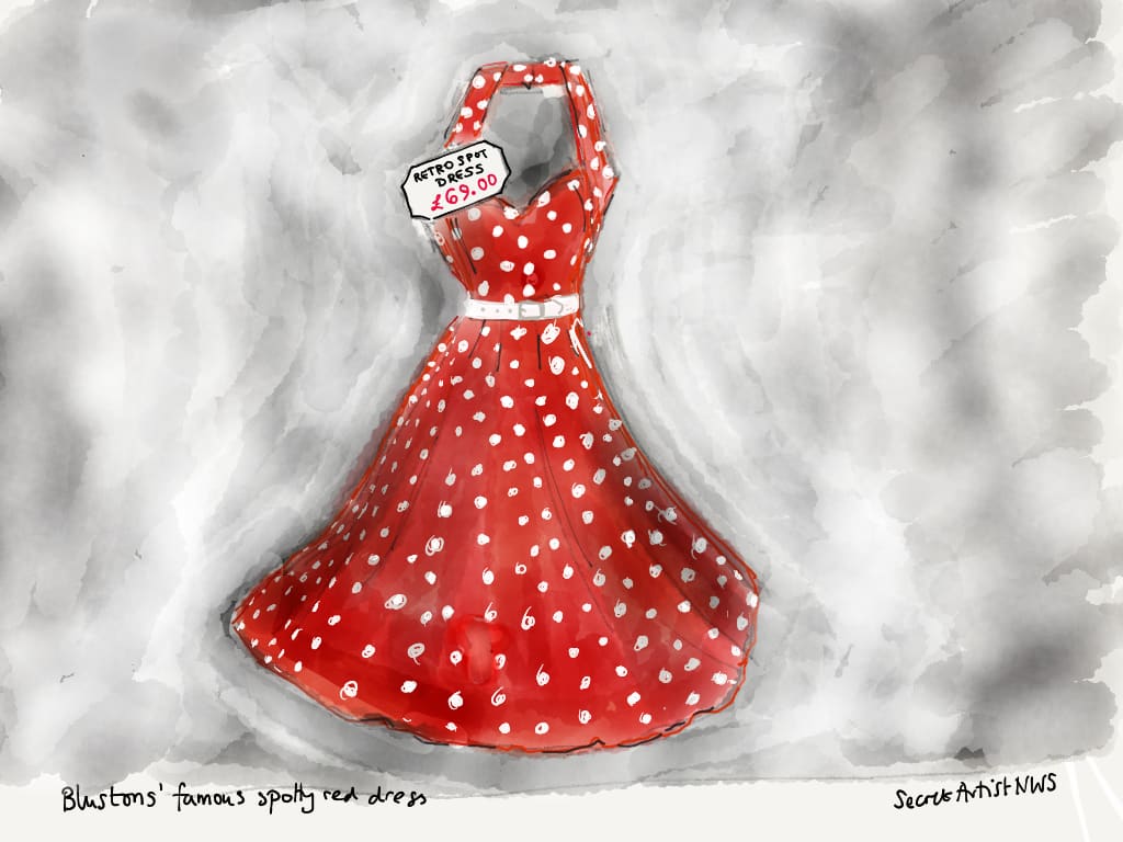 Blustons' Spotty Red Dress, 213–215 Kentish Town Road, London NW5 2JU