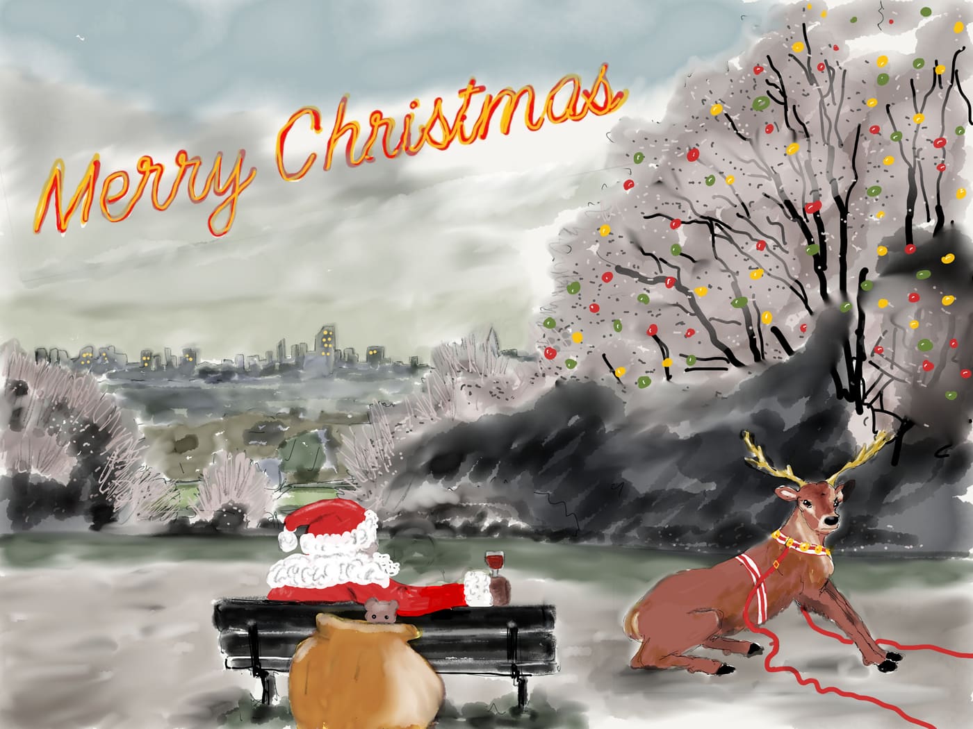 Christmas card Parliament Hill