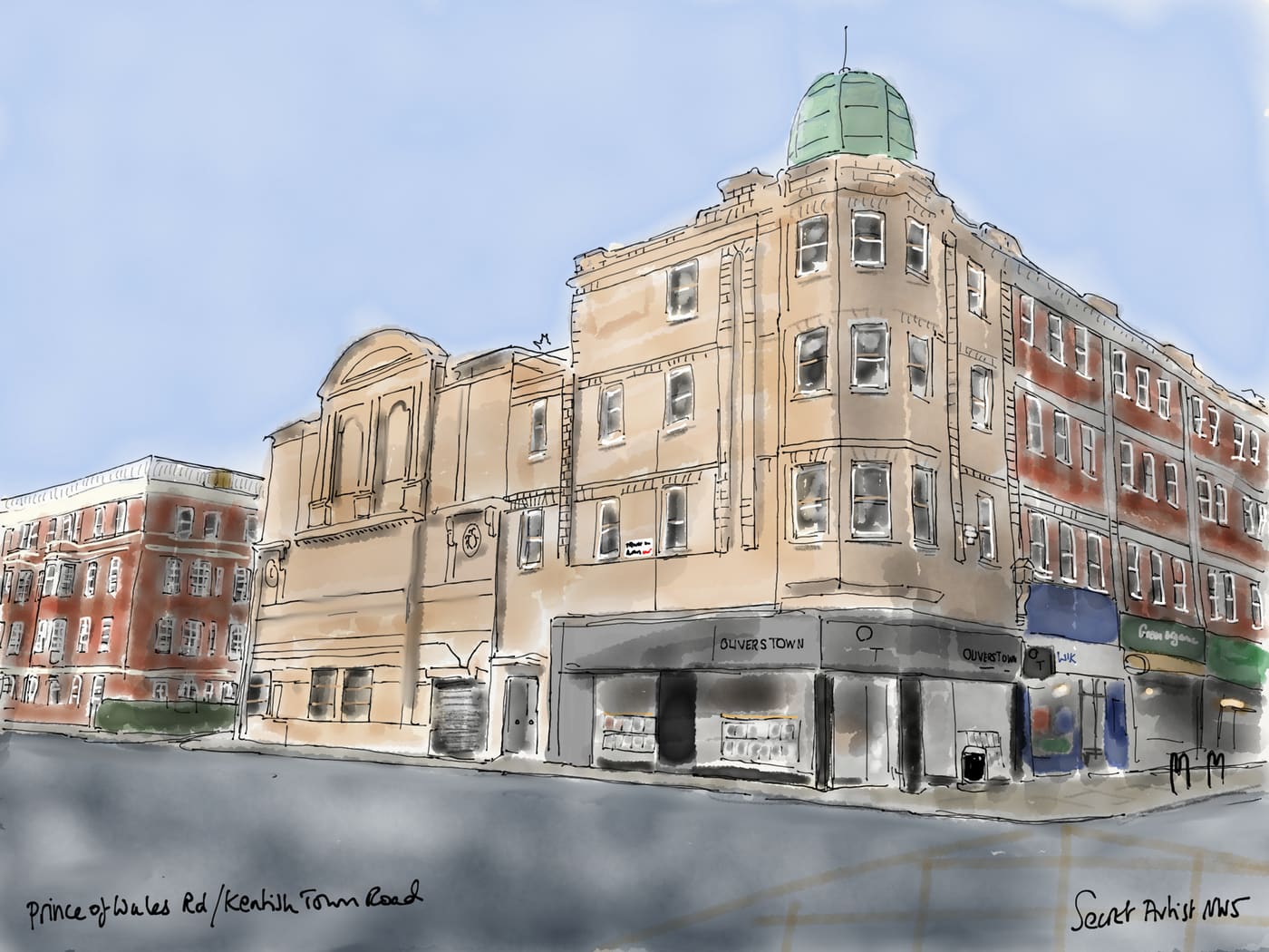 Corner of Prince of Wales Rd and Kentish Town Road