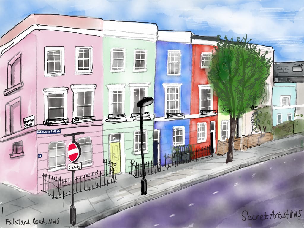 Falkland Road, west end., south