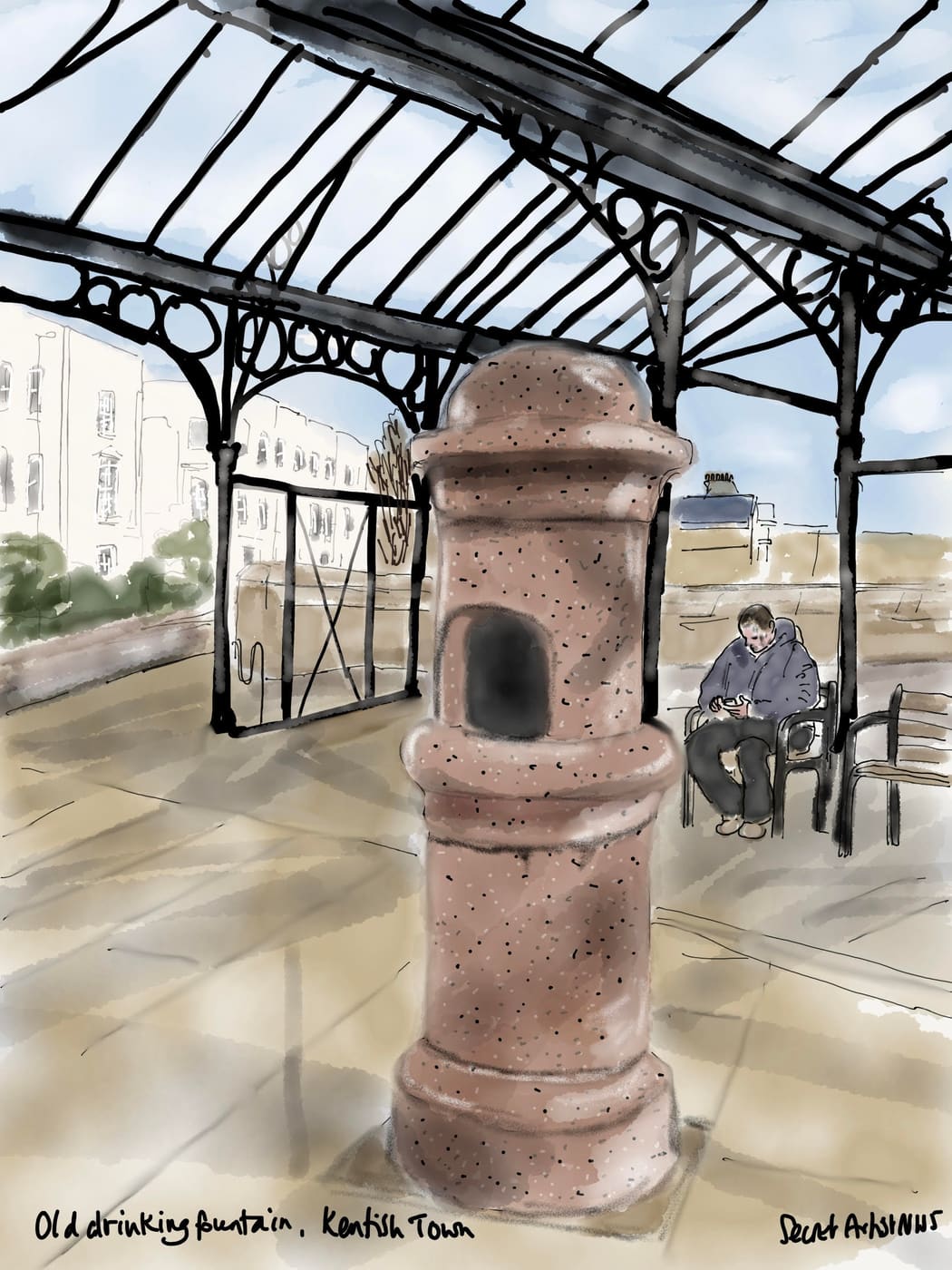 Old Temperance Movement drinking fountain, Kentish Town Canopy