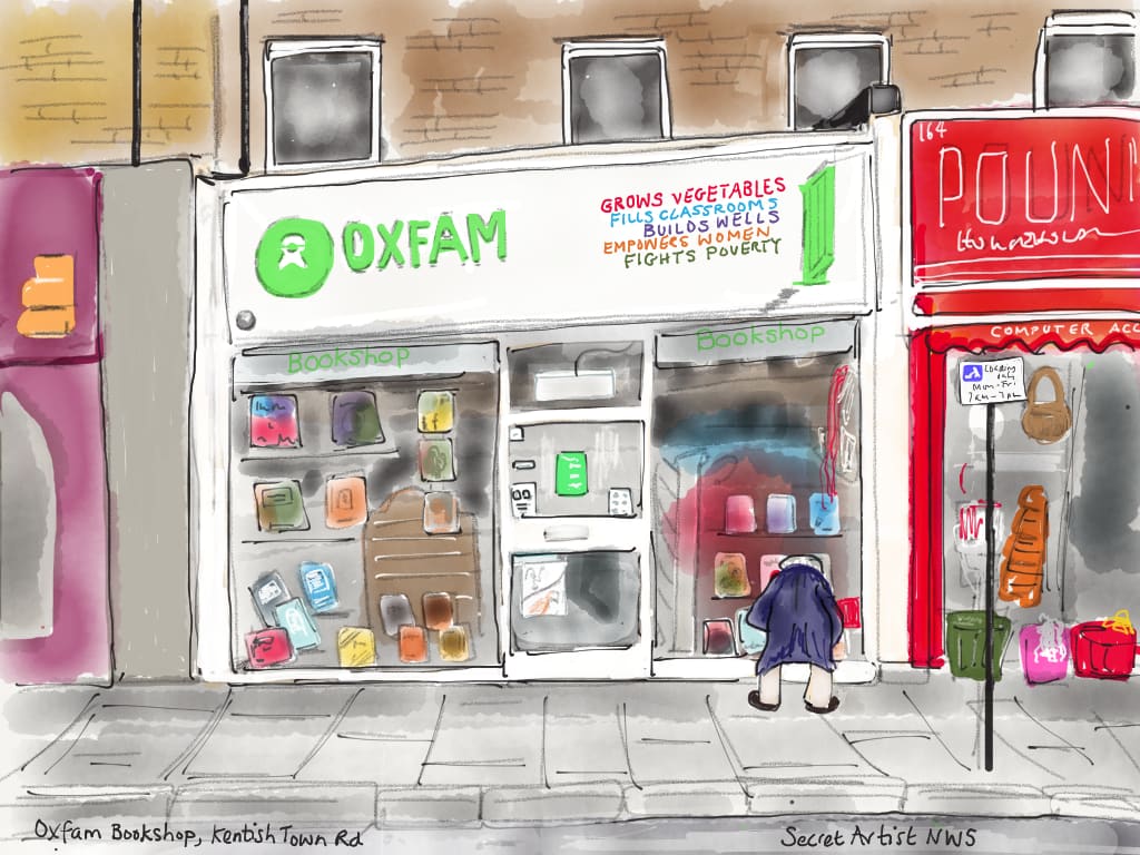 Oxfam Bookshop, Kentish Town Road,NW5 2AG