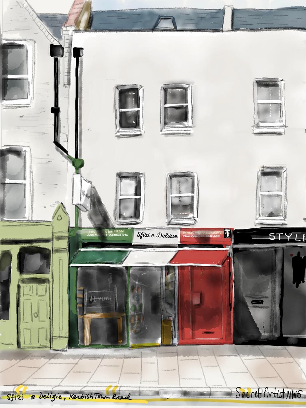 Sfizi e Delizie, delicatessen, Kentish Town Road, 2023
