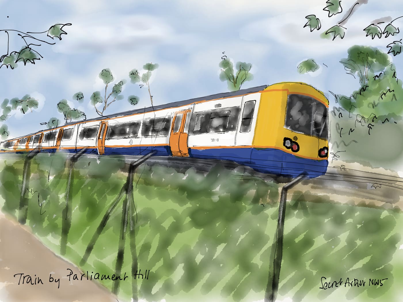 Train by Parliament Hill