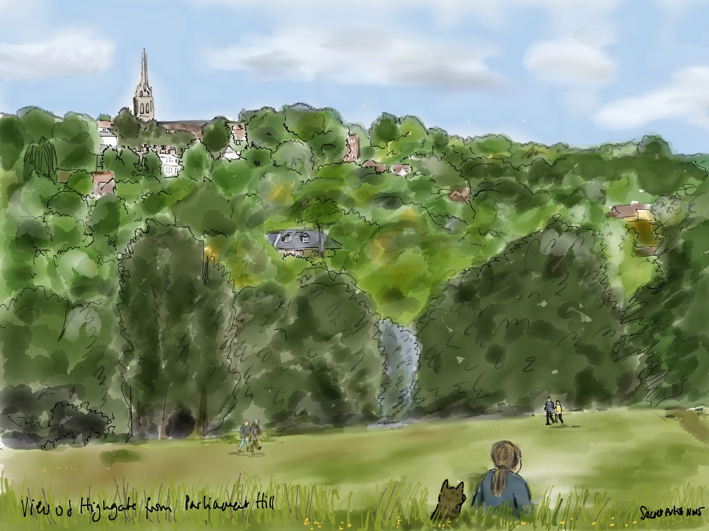 View of Highgate from Parliament Hill
