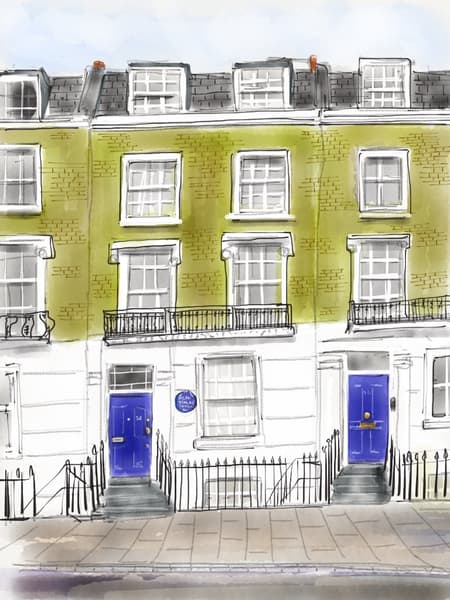 Dylan Thomas house, Delancey Street, Camden Town