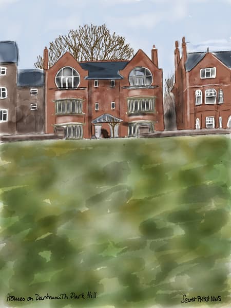 Modern houses, Dartmouth Park Hill
