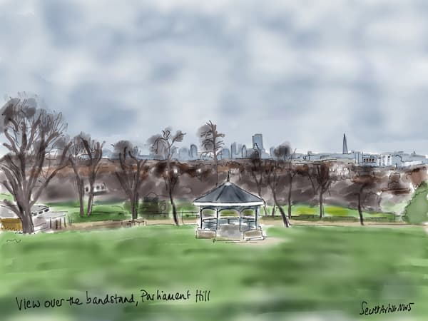 View over the bandstand, Parliament Hill